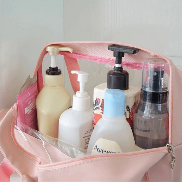 Bolsa Transparente de Viaje Compacta y Práctica